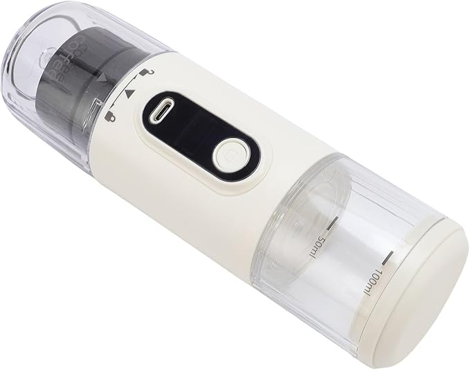 Handheld Capsule Coffee Maker for Car Camping – Efficient Extraction for Work Use – Portable Coffee Machine Compatible Ground (White)