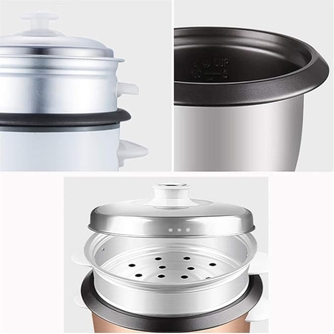 Household Electric Rice Cooker Household Mini Non-Stick Pan With Steamer Automatic Heat Preservation For 1-4 People(3L)