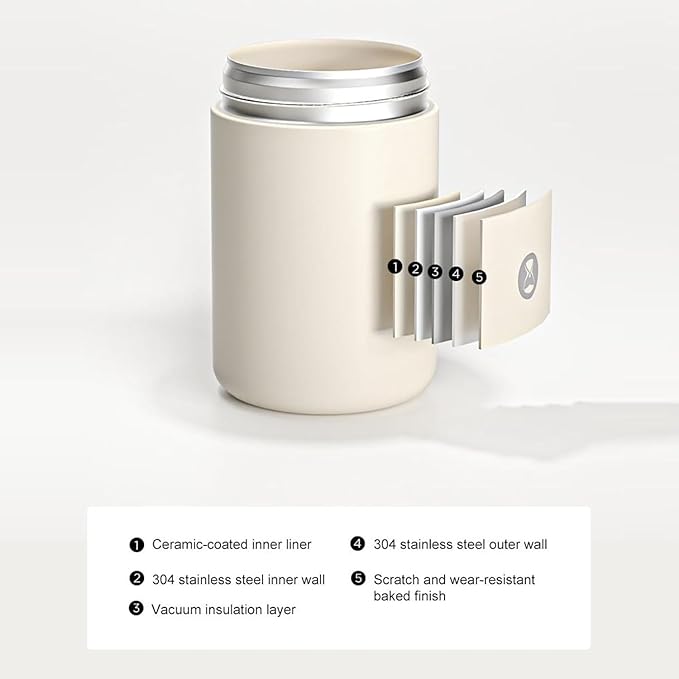 TIMEMORE Portable Coffee Maker Pour-Over Coffee Dripper Travel Coffee Cup Manual Brewer for Home and Outdoors - Ceramic-Coated Stainless Steel Tumbler 10.08 oz Capacity