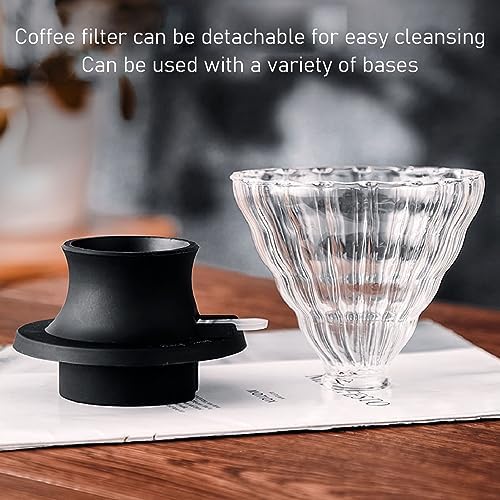 High Temperature Glass Coffee Dripper with Steel Balls Prevent Falling Easy to Operate Suitable For Immersion and Hand Drip Extraction