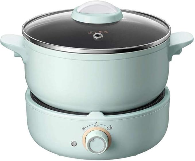 Electric Hot Pot Multifunction Rice Cooker Portable Split Type Pot Kitchen Cooker Non-Stick Frying Pan for Travel Kitchen with Steamer (Size : 262 * 200 * 198MM)