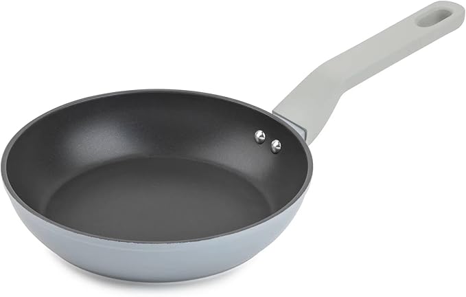 Non-Stick Cookware Set Heavy-Gauge Aluminum Pots and Pans with Fry Pans Saucepans Stock Pot &amp Cookware Protectors – Cool Grey Kitchen 12-Piece Set