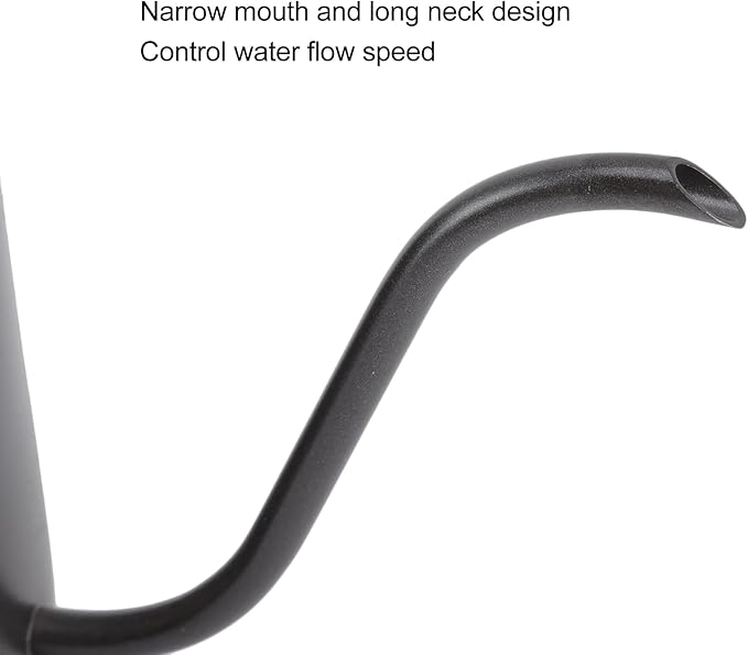 Pour Over Coffee Kettle Mini Kettle Spout Coffee Pots Drip Coffee Maker Kettle Long Narrow Stainless Steel Pour Over Kettle(350ml PTFE Black)