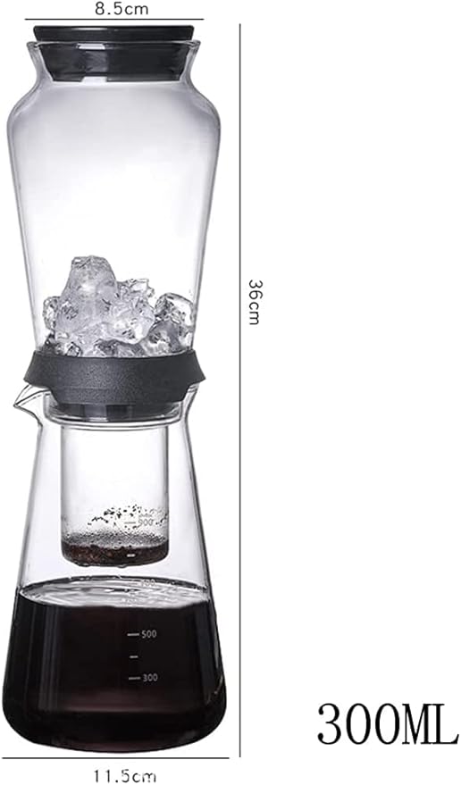 Beverage Equipment Multifunctional Cold Brew Coffee Maker Borosilicate Glass Carafe 300ML Iced Drip Coffee Maker for Home Family Office Siphon Coffee Maker