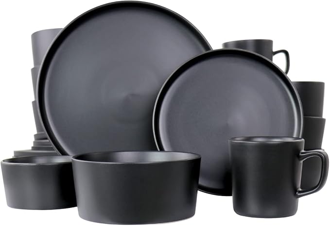 Luxmatte Dinnerware Set Black - 20 Piece