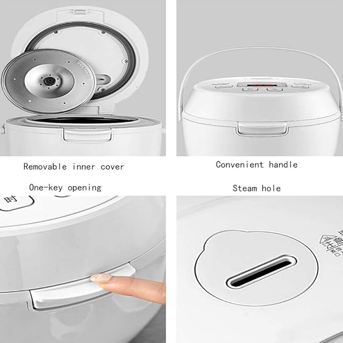 Rice Cooker Household 2L-400W 8 Function Menus 24-hour Appointment Smart Insulation With Steamer Suitable For 1-3 People (A) (A)