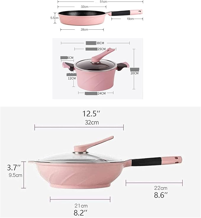 Kitchen Non-Stick Pan SetKitchen Cookware SetPots &amp Pans Woks and Stir-Fry Pans Pots and Pans SetStone Pot Set Variety Pack