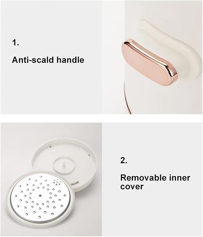 Multifunctional Rice Cooker 2L Capacity Electric Cooker Ceramic Glaze Non-Stick Inner Pot Electric Mini Hot Pot for Dormitory (Color : No stew Pot)