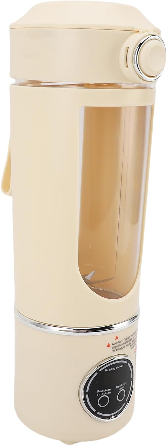 Asixxsix Portable Blender 700ML Leakproof Lid Rechargeable Smoothie Blender Travel with 1500mAh Battery for Travel Gym Home Office (Beige)