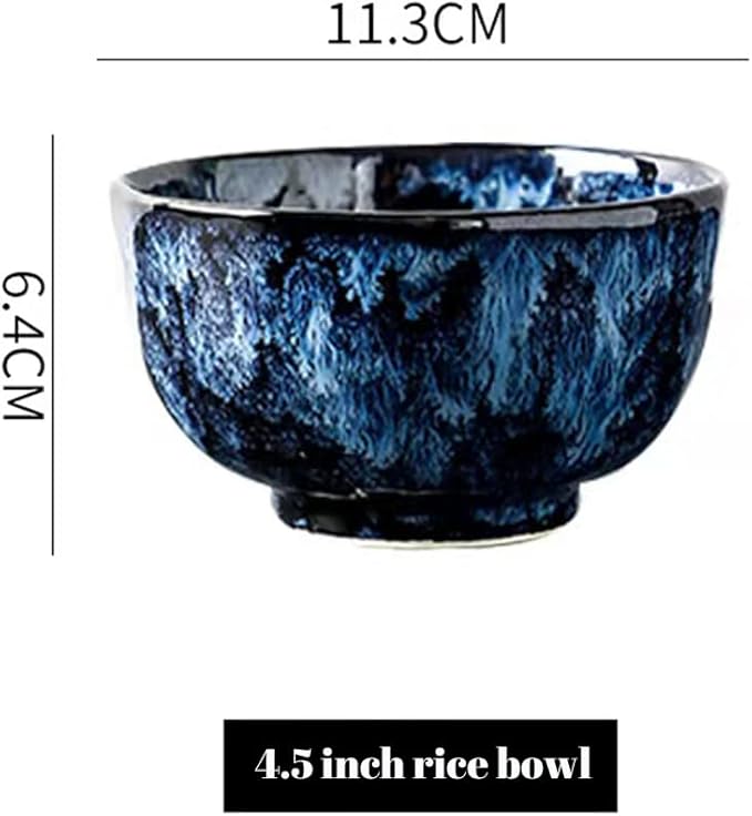 Soup Cereal Bowls Set of 4 2 Ounce Ceramic Bowls Set Great Cereal Bowls Salad Rice Pasta or Soup Bowls Microwavable Ceramic Bowls Heat and Cold Resistant Porcelain