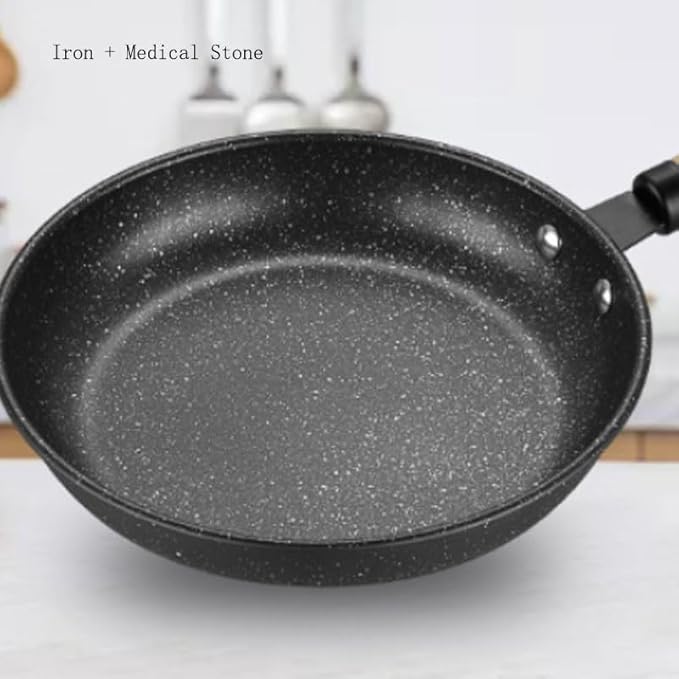 Thickened Medical Stone Three Piece Non Stick Cookware Set