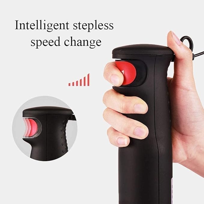 Hand Blender with Stainless Steel Blades Powerful Electric Ice Crushing 7-Speed Control Handheld Food Mixer Purees Smoothies Shakes Sauces &amp Soups