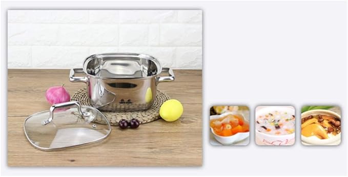 Pot Set Professional Kitchen Cookware Set for All Stoves Including Induction Cookers Cookware Cooking Set(Silver 16+20+24cm)