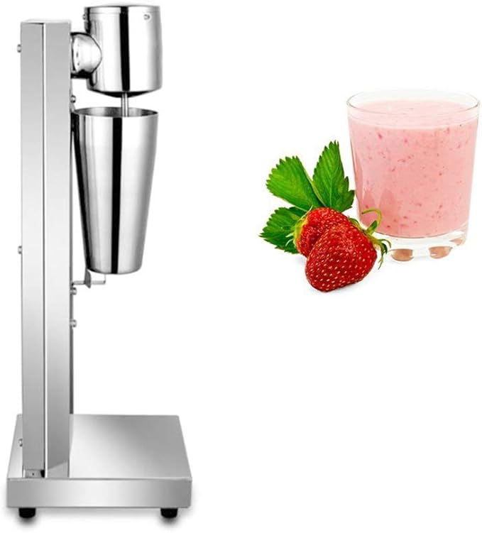 Electric Milkshake Maker 110V 18000RMP Commercial Stainless Steel Drink Mixer Machine Smoothie Malt Blender with 2 Speed Adjustable (Single Head)