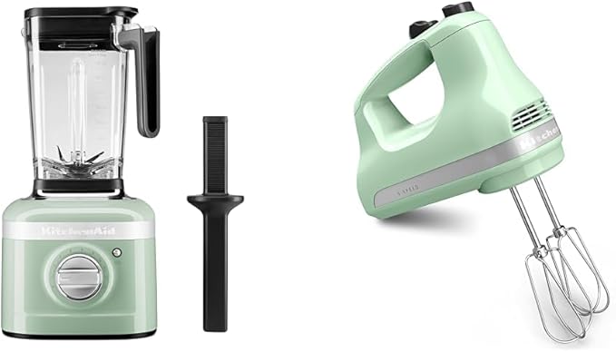 KitchenAid K400 Variable Speed 56oz Blender &amp 5-Speed Ultra Power Hand Mixer - Pistachio
