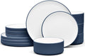 Noritake ColorTex Stone Blue 12-Piece Dinnerware Set Service for 4