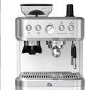 Coffee Maker with Bean Grinder Stainless Steel Body &amp Silver-Plated Basket Drip Coffee Machine for Home &amp Office US Standard