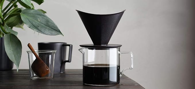 KINTO OCT 28902 Brewer Jug Set 2 Cups Black