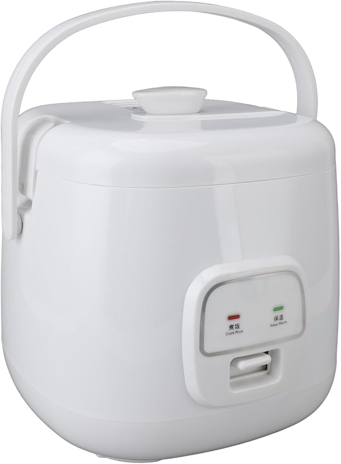 Small Rice Cooker 2L Car Rice Cooker Multifunctional Cooking Prevents Stick Travel Rice Cooker with Steam Tray for Car Travel Camping