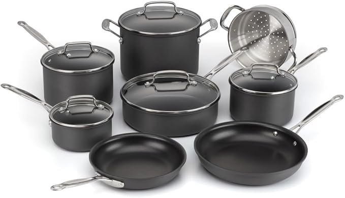 Cuisinart Chef's Classic Nonstick Hard Anodized Cookware 13 Piece Set 66-13