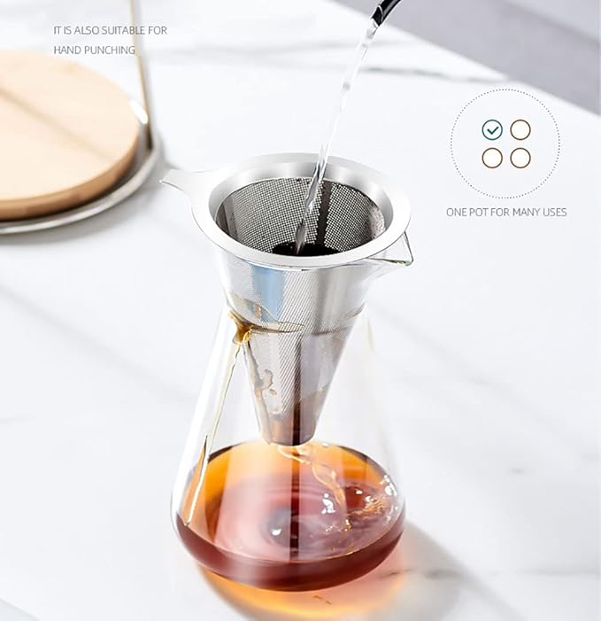 Cold Brew Coffee MakerCold Drip Coffee Machine with Adjustable Stainless Steel FilterCold Brew Coffee Tower Iced Coffee Brewer for Home and Office