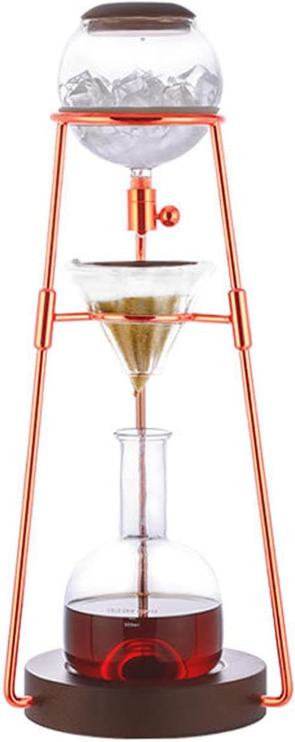 Cold Brew Drip Tower Cold Brew Drip Tower Coffee Maker Ice Coffee Cold Brew Maker with Stainless Steel Rack Detachable Glass Cold Brew Maker Coffee Lover Gift for Coffee Lovers Gift