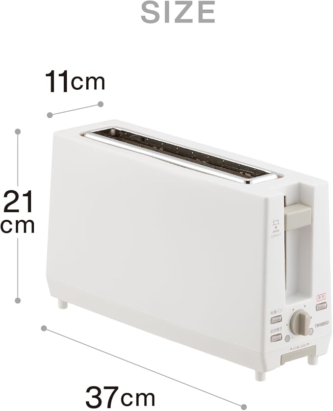 Twin bird TWINBIRD Pop up Toaster (running out of 4~8 Sheet one piece) TS-D404W white Japan used li