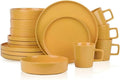 Dinnerware Set 16-Piece Service for 4 Stoneware Plate Dessert Bowl Mug Dinner Plates