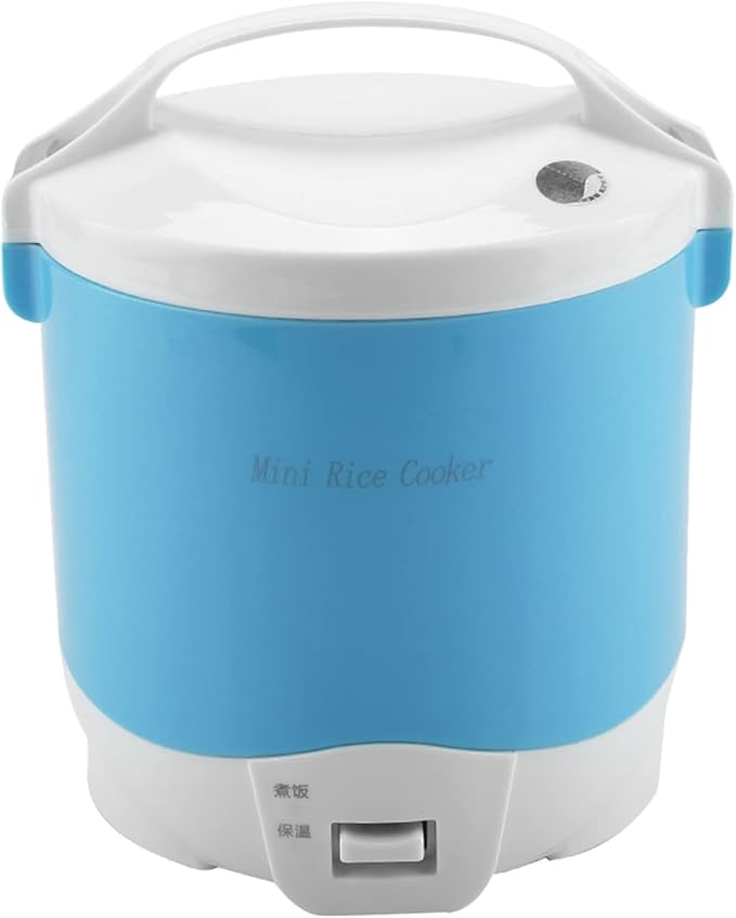 Portable Electric Rice Cooker Food Steamer for Cars - Multifunctional 1.6L 24V 180W (Blue)