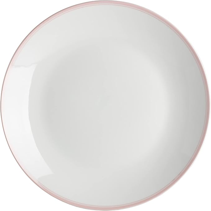 10 Strawberry Street Coupe Double Line 12 Pc Pink Dinnerware Set Misty RoseSM-1200-CP-P