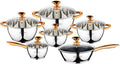 Cookware Thickened Stainless Steel Pot Set Kitchen Household Pot Set of 12 Pieces