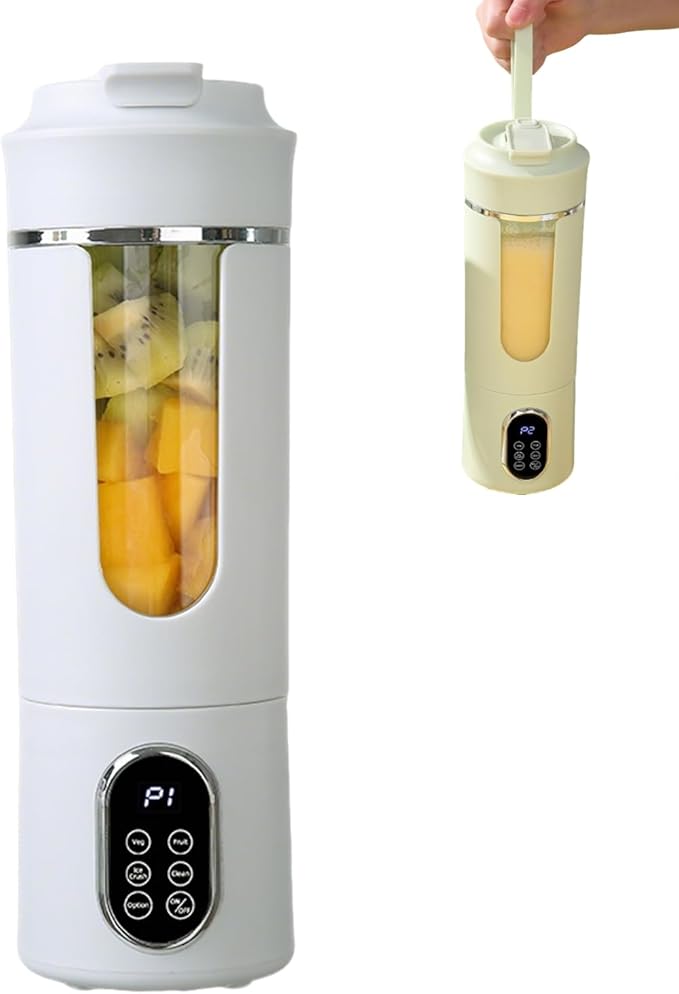 Wireless Portable Blender Personal Juicer 530ml Cordless with 50W Motor for Smoothies &amp Shakes Quick Rinse Mode USB Fast Charging Personal Blender for Travel Home Office (white)