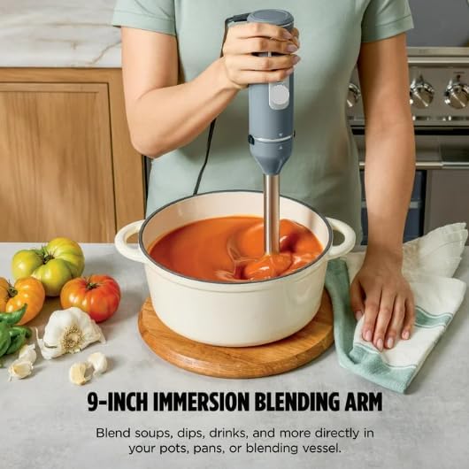 Niinja Power Duo Immersion Blender and Whisk 650 W motor 3 speeds color Gray (model CI 200)