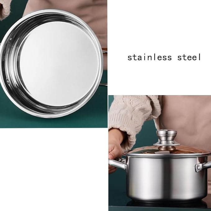 Easy to clean Stainless Steel Cookware Set Thickened Three Piece Kitchen Household Soup Pot Milk Frying Combination Kitchen