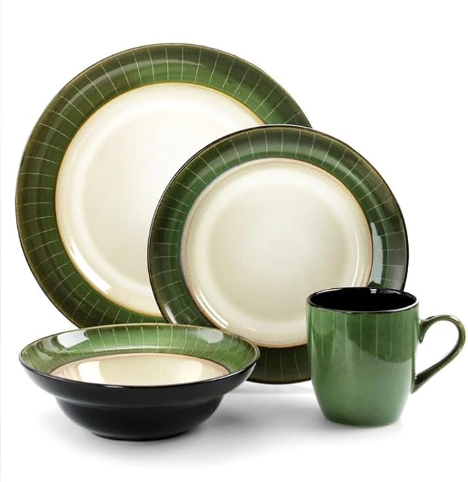 Food Plate Dish 16 Piece Stoneware Dinnerware Set Ceramic Dishes To Eat Tableware Set of Plates Dinner Sets Dining