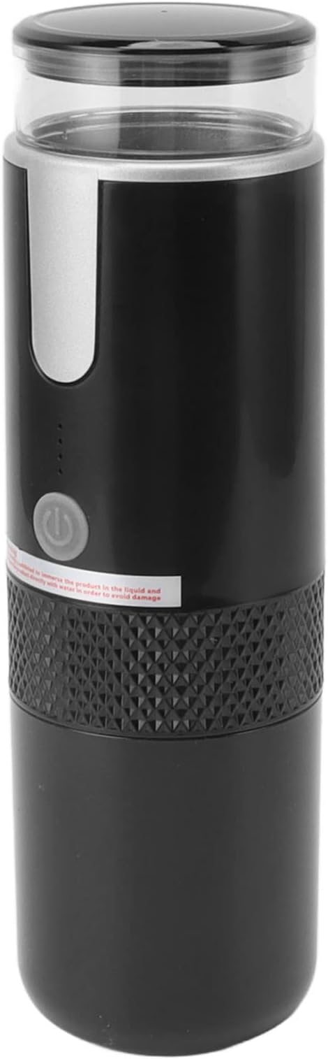 Portable Coffee Maker Rechargeable Compatible for K Cup Capsules and Ground Coffee Simple One Button Travel and Business Trips Lightweight and Compact Design Maximum