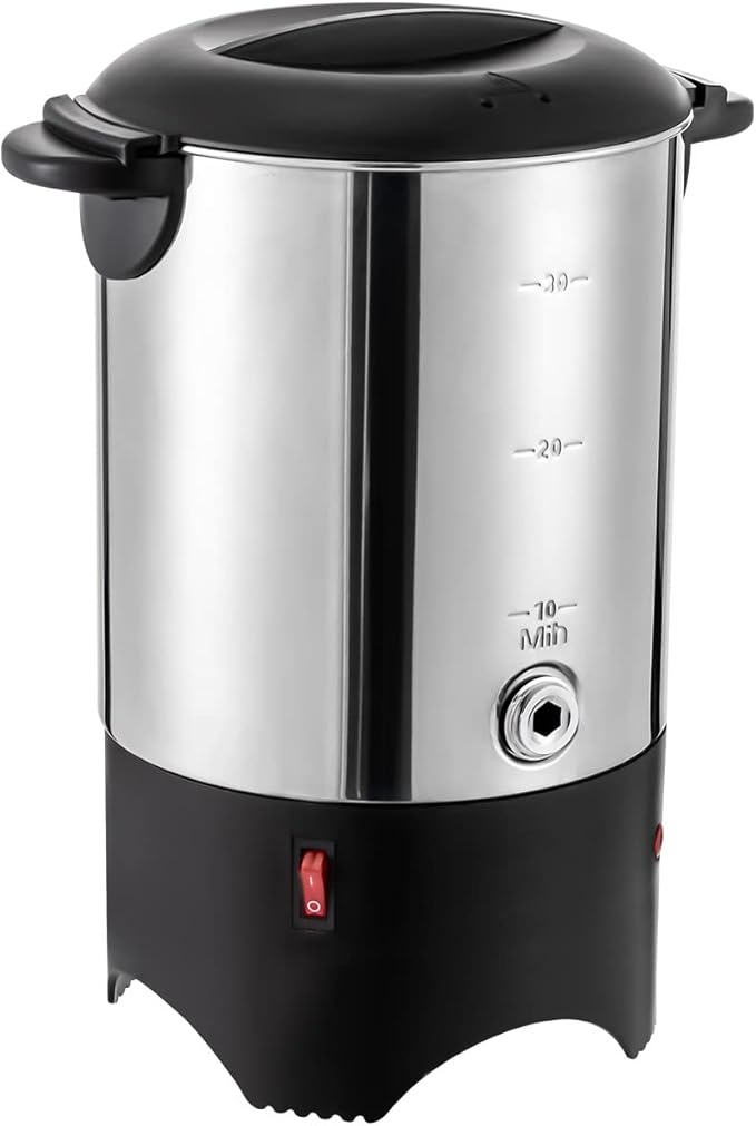 Coffee Urn 5.2L Stainless Steel Commercial Coffee Maker 30 Cup Coffee Percolator with Removable Filter Electric Coffee Maker for Events and Catering
