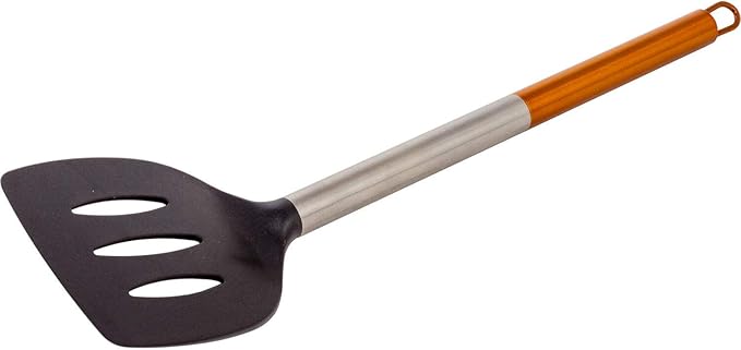 12 Piece Copper Ceramic Nonstick Cookware Set Fry Sauce Pan Casserole Fryer Insert S/Steel Spoon Spatula Ladle Slotted Turner Glass Lids Utensils