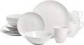 10 Strawberry Street Simply Coupe 16 Piece Dinnerware Set White - SM-1600-CP-SW