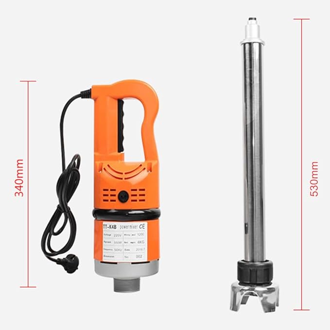 1000W Electric Immersion Blender Commercial Hand Held Stick Blender Mixer with 377/450/530mm Stick Speed 12000r/min for Soup Smoothie Puree