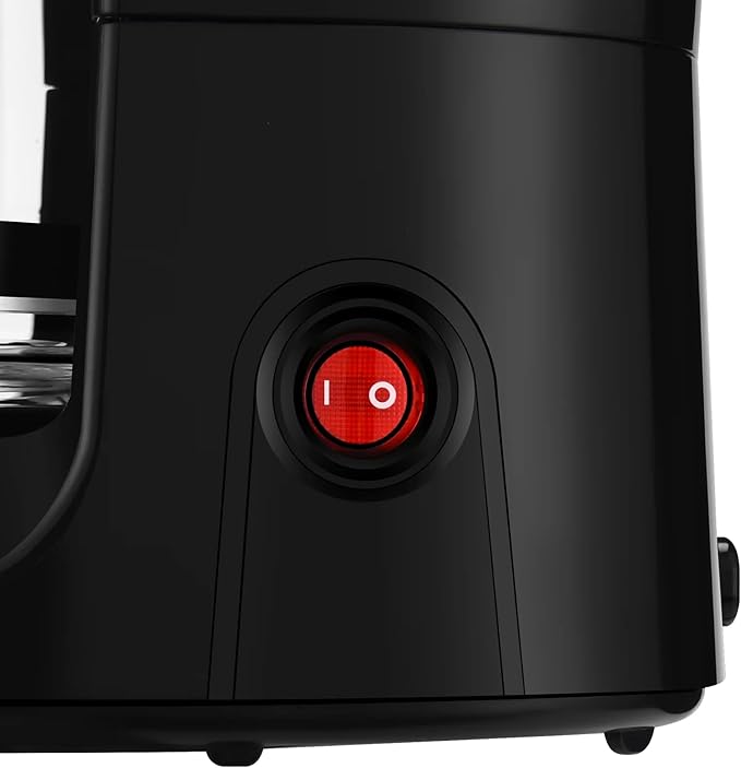 12 Cup Drip Coffee Maker Automatic Shut-Off Temperature Control 1.8L Black