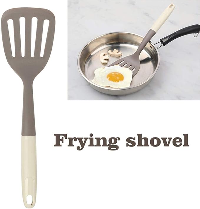 10Pcs Non-stick Silicone Kitchenware Set Cooking Spatula Filter Spoon Convenient Cutlery Kit Spoon Spatula Cookware for Kitchen