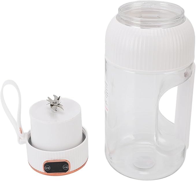 Portable Juicer Cup 150W 1200ml Multifunctional Mini Travel Blender for Gym Home Office Sports Outdoor with Juice Cup Blender (White)