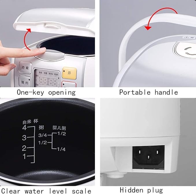 Rice Cooker Household 2L-400W 10 Function Menus 24-hour Appointment Smart Insulation Suitable For 2-4 People