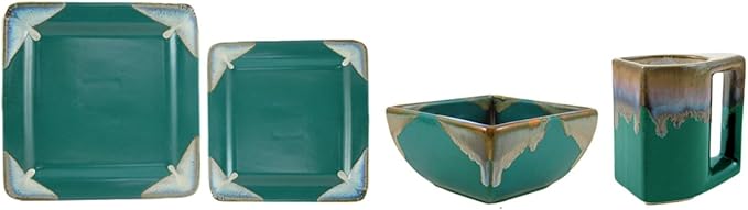 16 Piece Dinnerware Set (Matte Green)