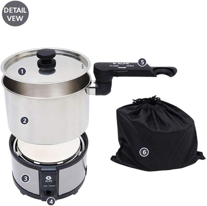 ALPS Traveling Camping Multi Purpose Electric Cooker TC-350A Ramen Port 1.3 Liter TC350A 110~220V