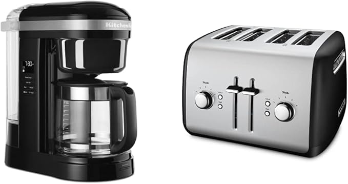 KitchenAid 12 Cup Coffee Maker + 4 Slice Toaster Bundle