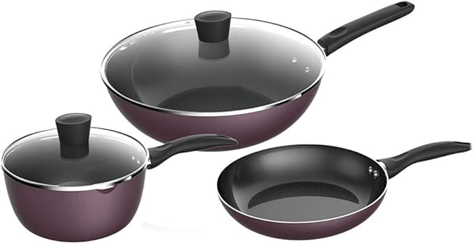 Nonstick Kitchen Cookware Set - Home Kitchen Ware Pots and Pan Set Includes Saucepan Wok Milk pan
