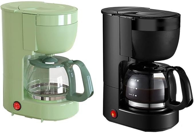 Drip Coffee Maker With 2-Hour Keep Warm And Auto Shut-Off Programmable 24-Hour Timer Reusable Filter Black/Green(Is black)
