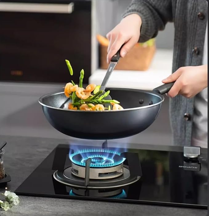 Kitchen Cooking Sets Set of 3 Pots and Pans Non-Stick Frying Pan Non-Stick Frying Pan Pot Set Flat-Bottomed Frying Pan Soup Pot Cookware Sets